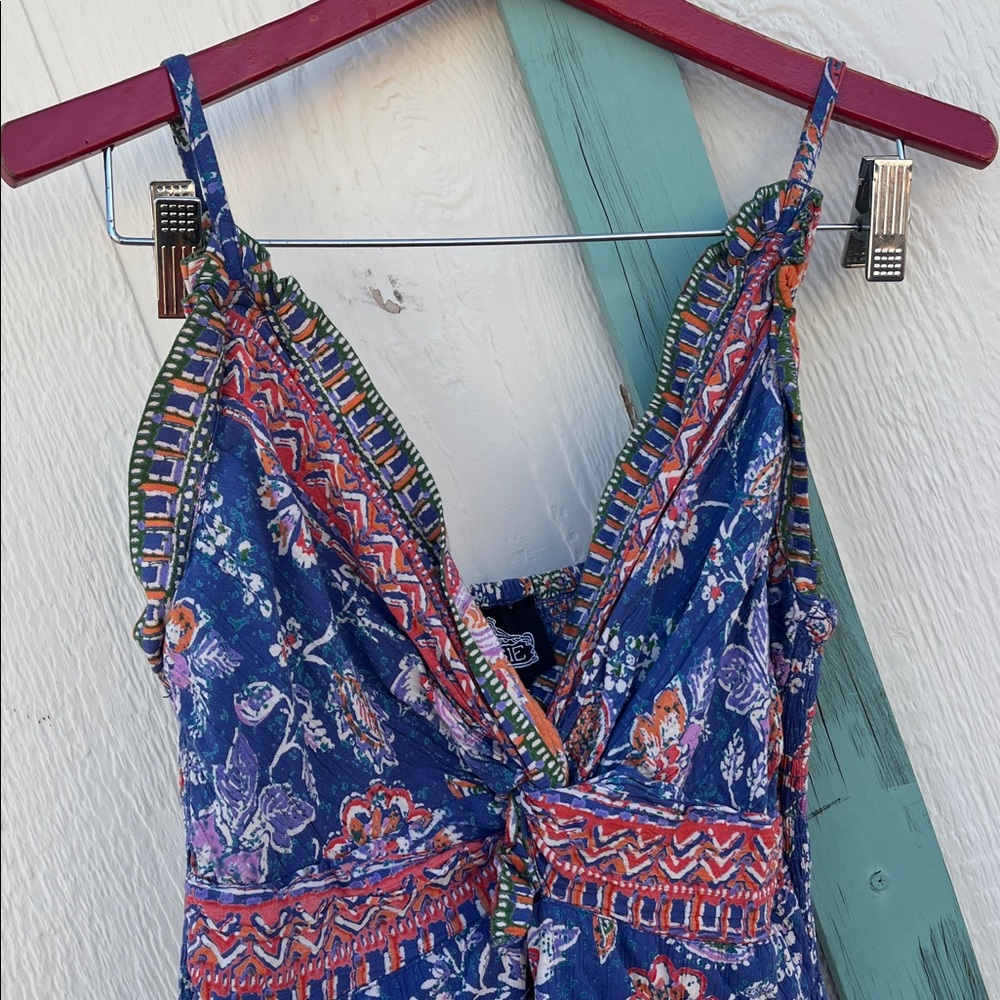 Angie 100% Rayon Boho Floral Dress S Small